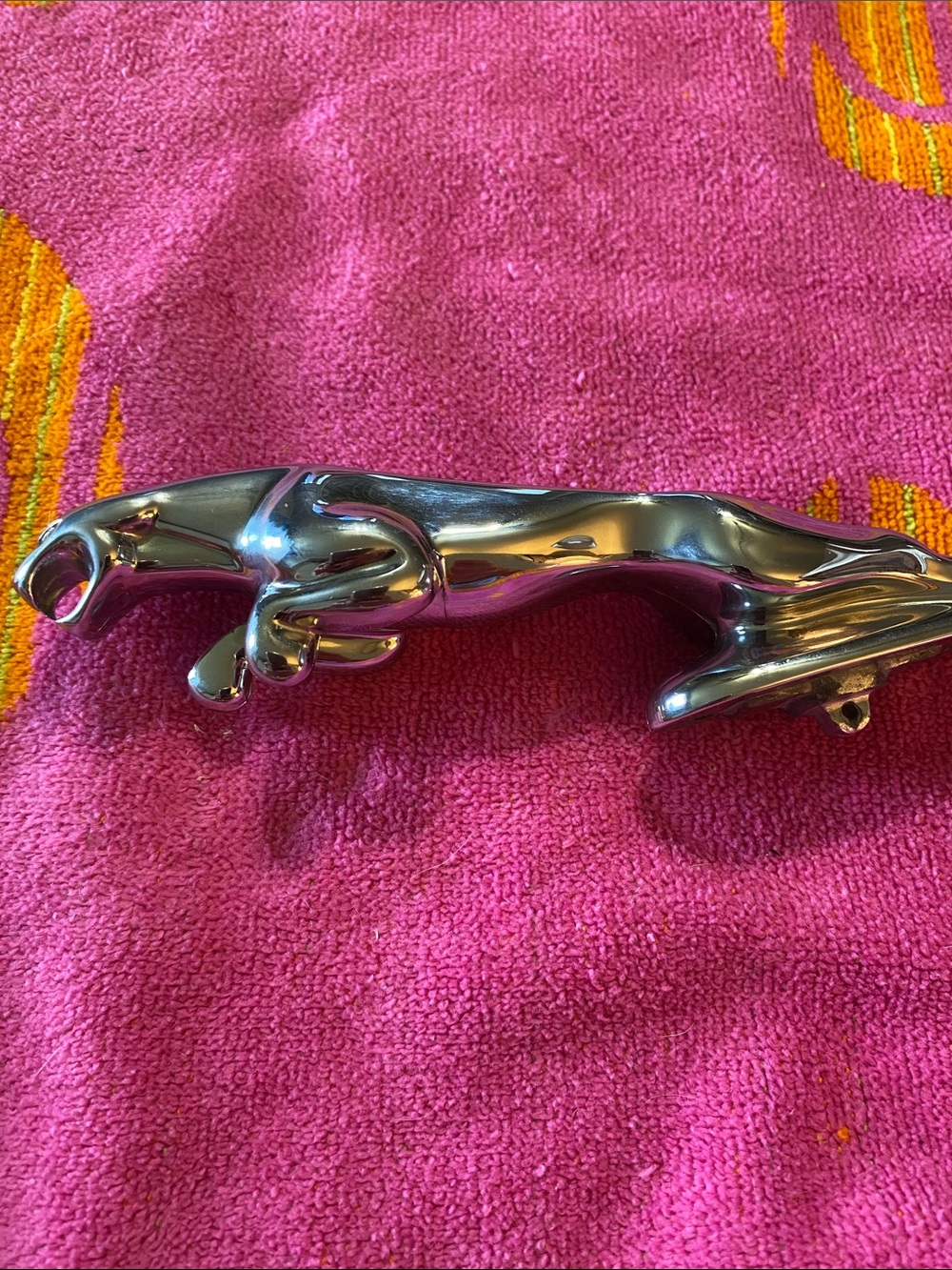 Jaguar hood ornament chrome silver heavy metal for 1970-1990 jaguars